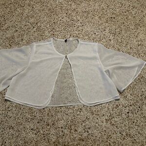 Sheer White Bolero Jacket
